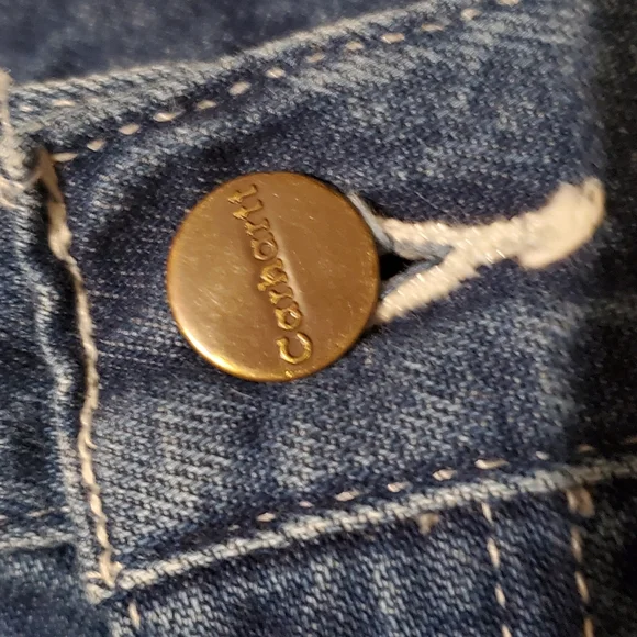 Vtg Carhartt Carpenter Jeans 32x32 B13 DST Loose-Fit Washed Darkstone Denim - Picture 3 of 8